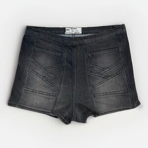 Free People Size 29 Radar Love Black Denim High Rise Jean Booty Shorts
